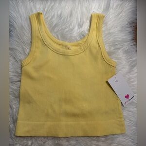 NWT Yellow Ribbed Tank Top